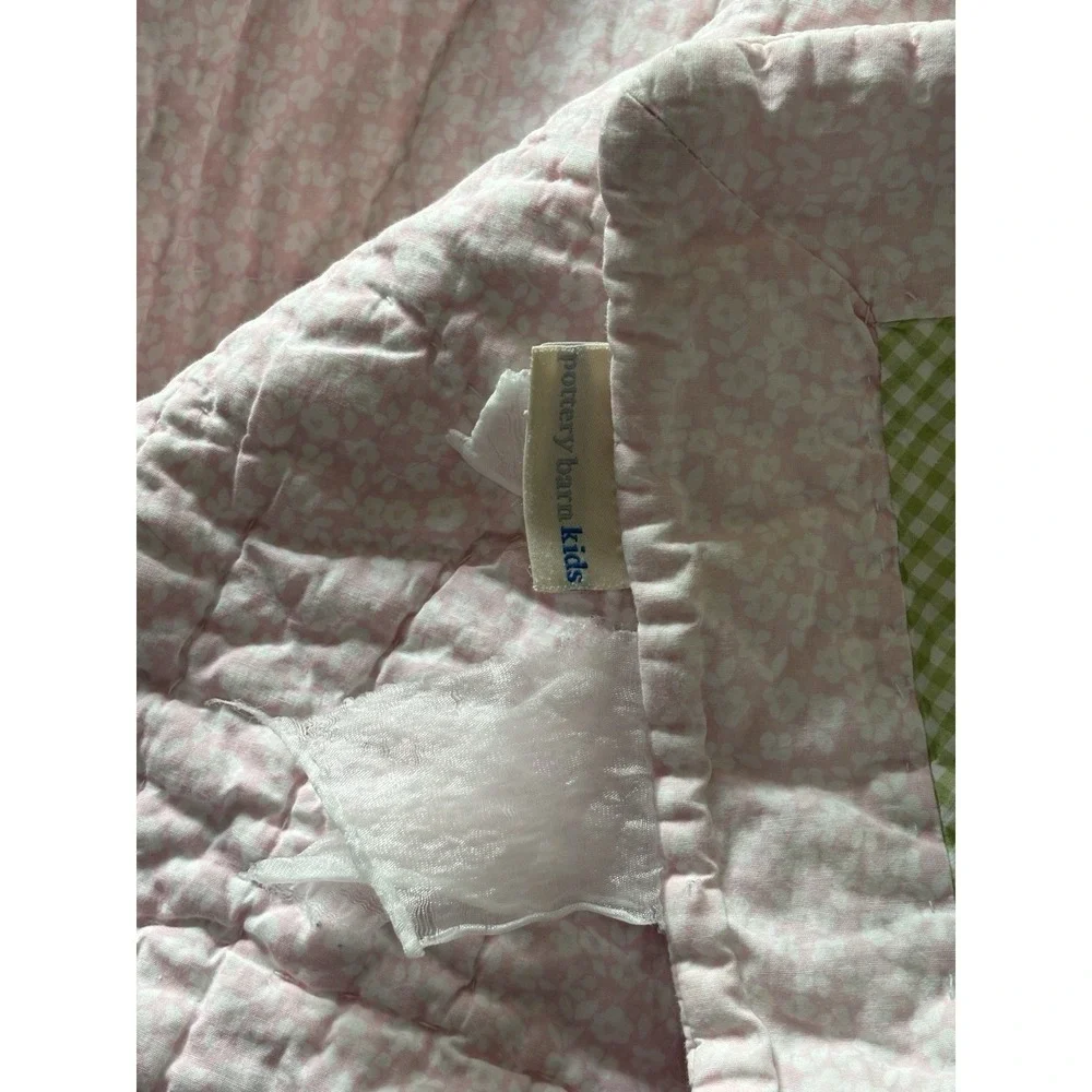 Pottery Barn Kids Hayley Floral Owl Birds FULL Size Quilt Blanket Pink VGUC